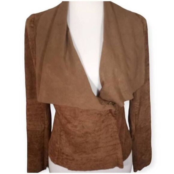 A.N.A A NEW APPROACH CAMEL FAUX SUEDE JACKET SZ.XS EUC. - Picture 2 of 7